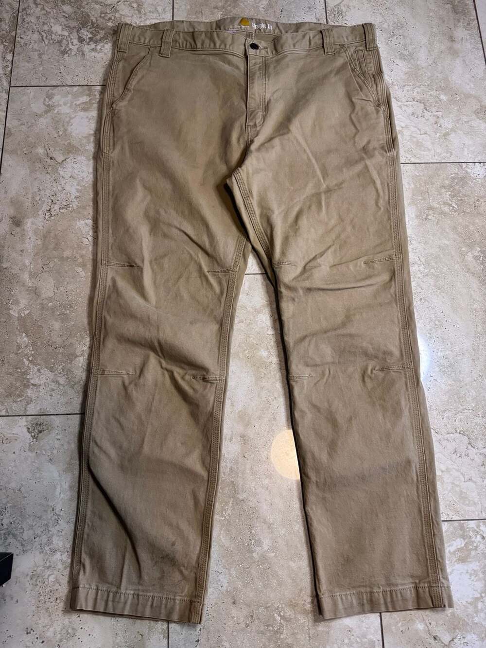 Carhartt Straight Fit Tan Work Pants Size 40x30